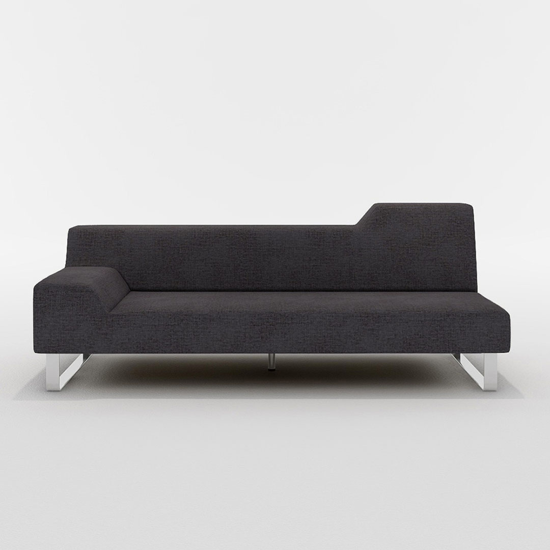 SIESTA 2.5人掛け 右肘付（脚カラー：クロムメッキ） GROUP4-HUダークグリーン