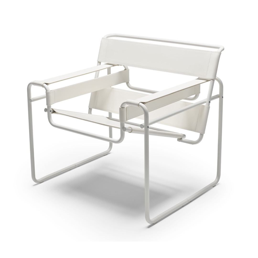 WASSILY LOUNGE CHAIR MATTE FRAME(脚カラー:ホワイト・ウルトラマット) ナチュラルキャンバス