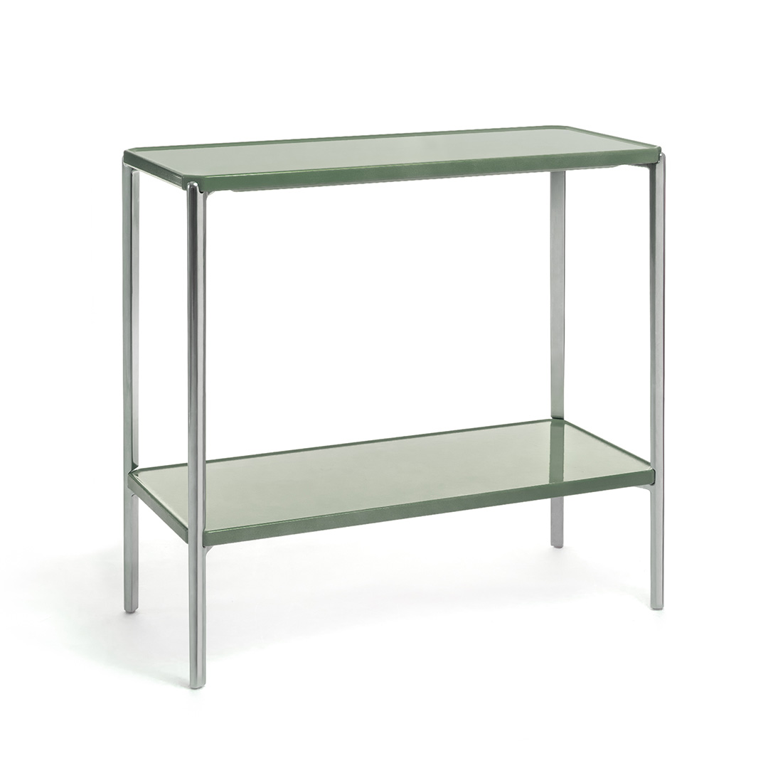 Tambour Concrete 長方形2段（脚カラー：ポリッシュ） ライトブルー