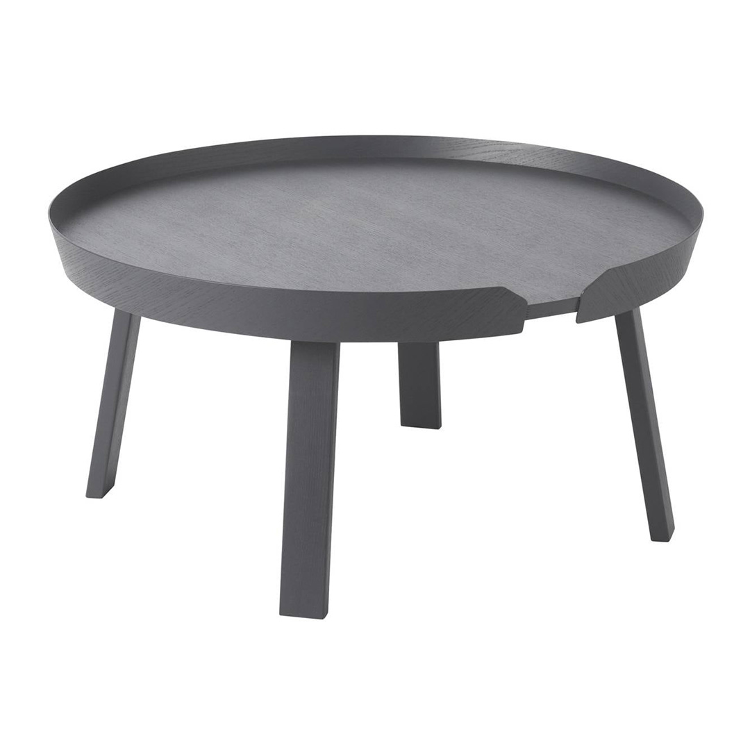 AROUND COFFEE TABLE / LARGE Φ72 stダークブラウン