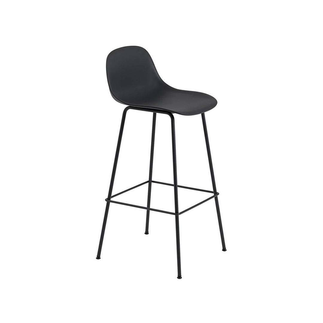FIBER BAR STOOL BACKREST / TUBE BASE SH75（脚カラー：ブラック） オークル