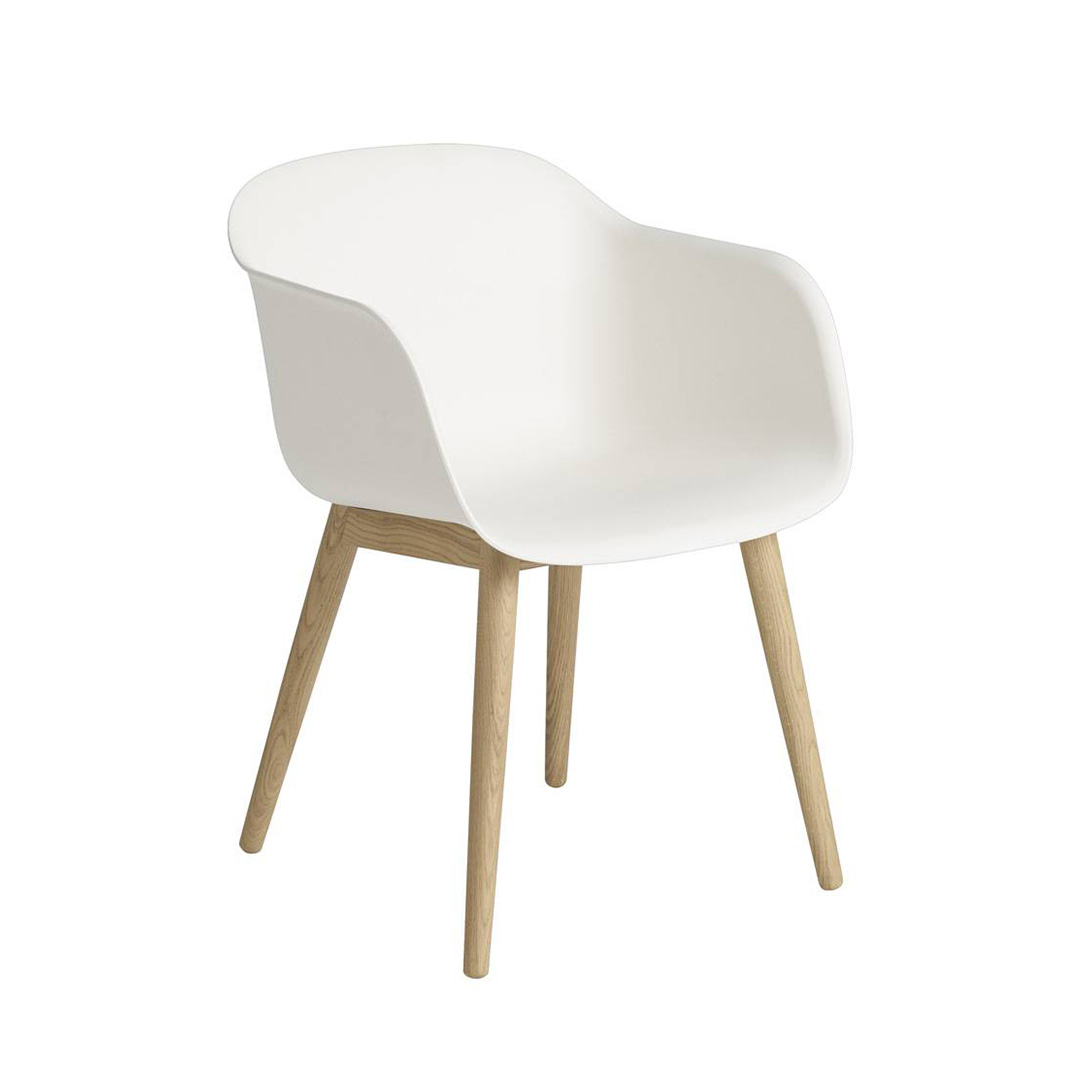 FIBER ARMCHAIR / WOOD BASE オークル