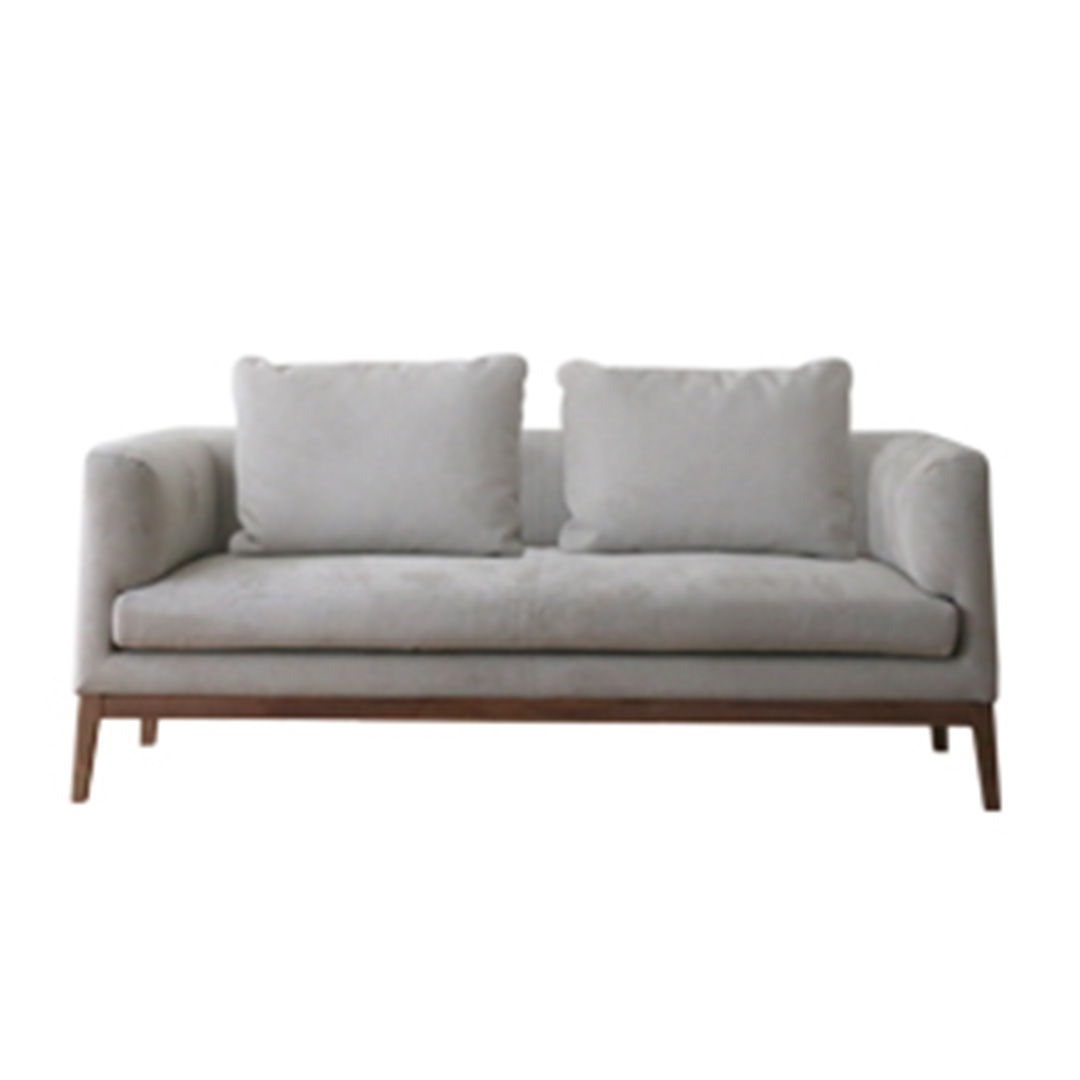 フラッチェソファ 2人掛け（脚カラー：ウォルナット） グレー