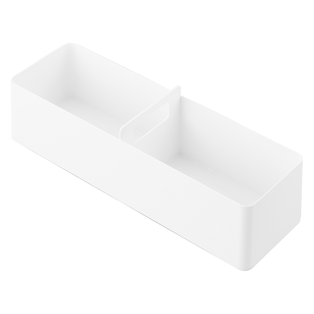 ハンドル付きスリム収納ボックス タワー ブラック