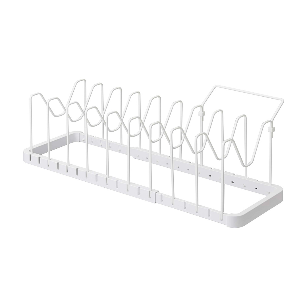 シンク下 伸縮鍋蓋＆フライパンスタンド タワー ブラック