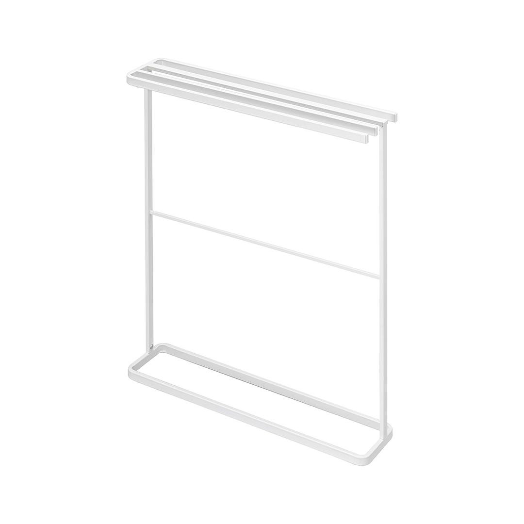 横から掛けられるバスタオルハンガー タワー スリム ブラック