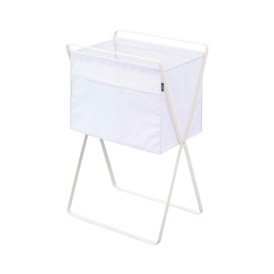 折り畳み高床式ランドリーバスケット タワー ブラック