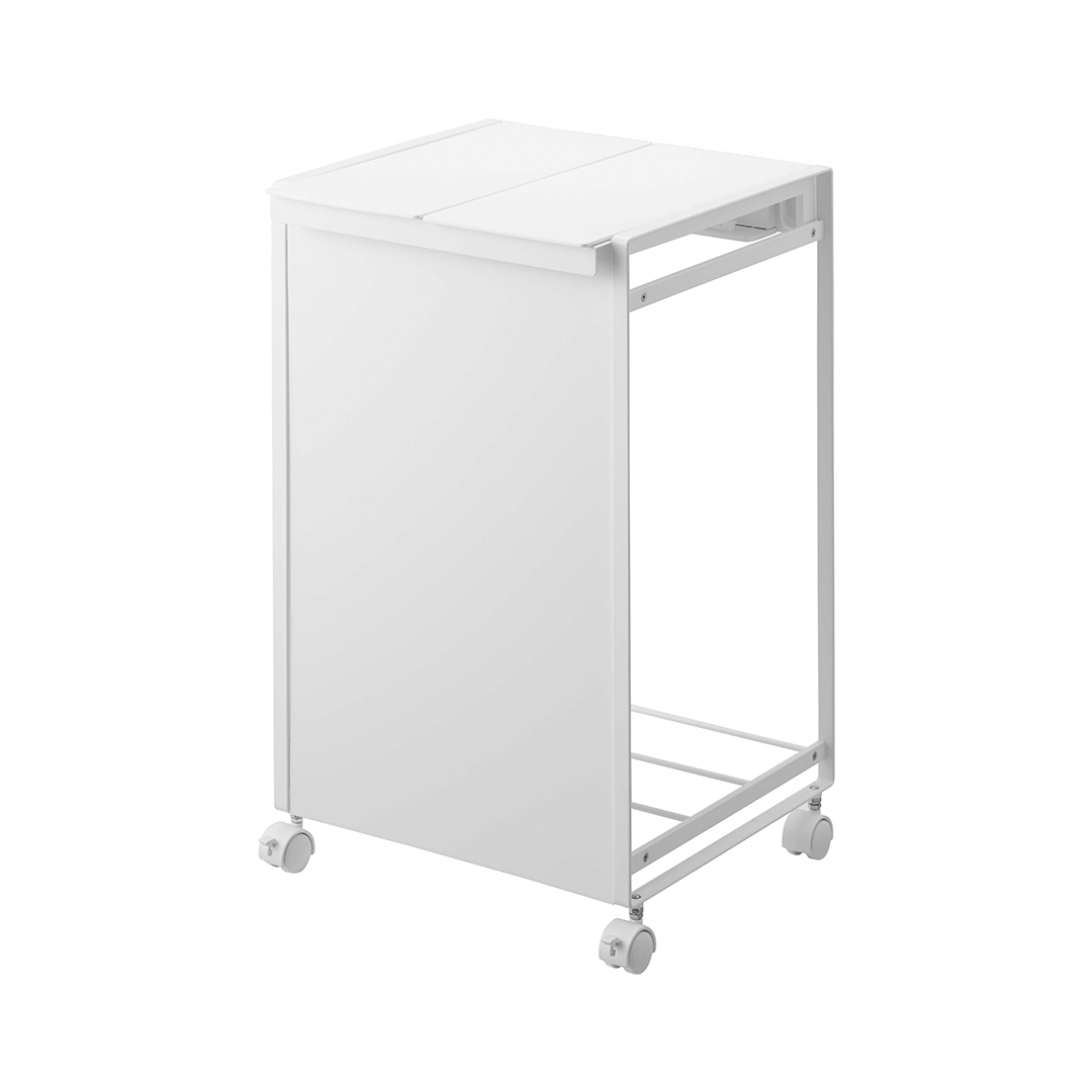 蓋付き目隠し分別ダストワゴン タワー 2分別 ブラック