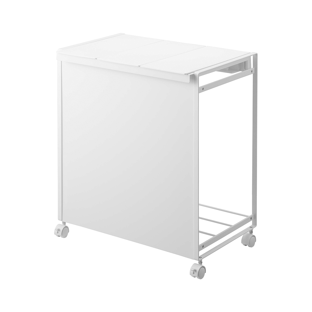 蓋付き目隠し分別ダストワゴン タワー 3分別 ブラック