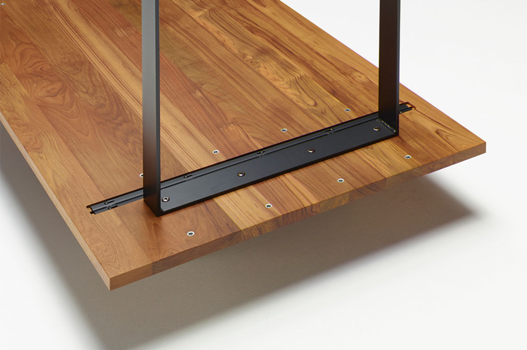 MD607 ダイニングテーブル W180(脚カラー:ブラック) チーク(D-1)