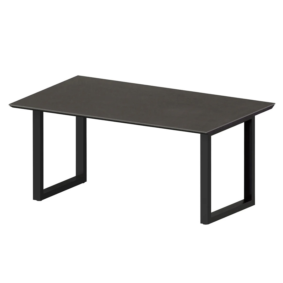 レグル ダイニングテーブル スクエア脚 ブラック(W135) Rアイアングレイ