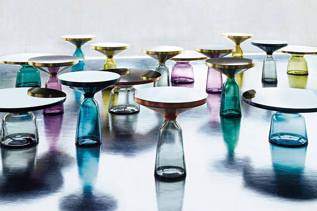 BELL SIDE TABLE(脚カラー:エメラルドグリーン) 真鍮