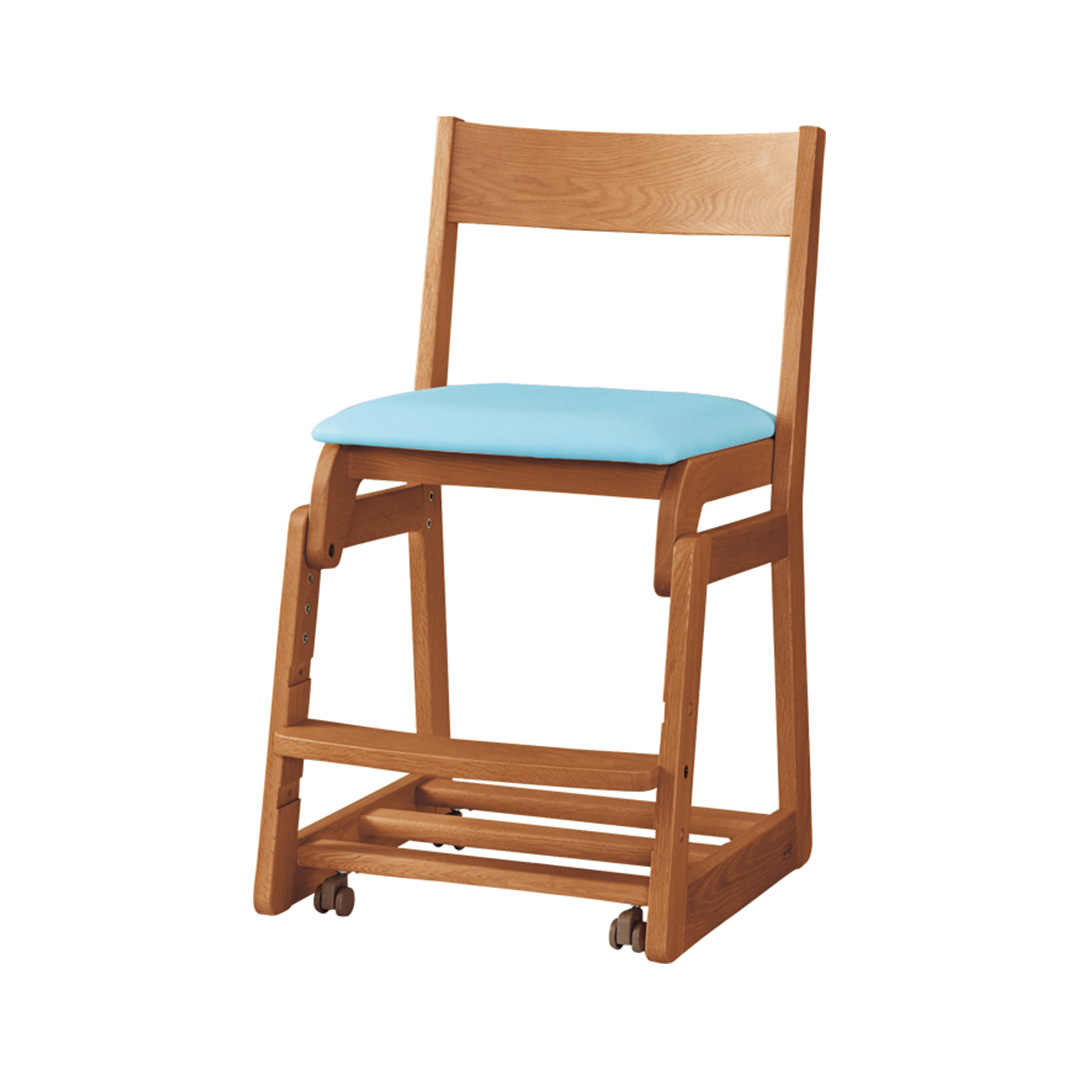 DSC-5300デスクチェア(脚カラー:ダークオーク) ピンク