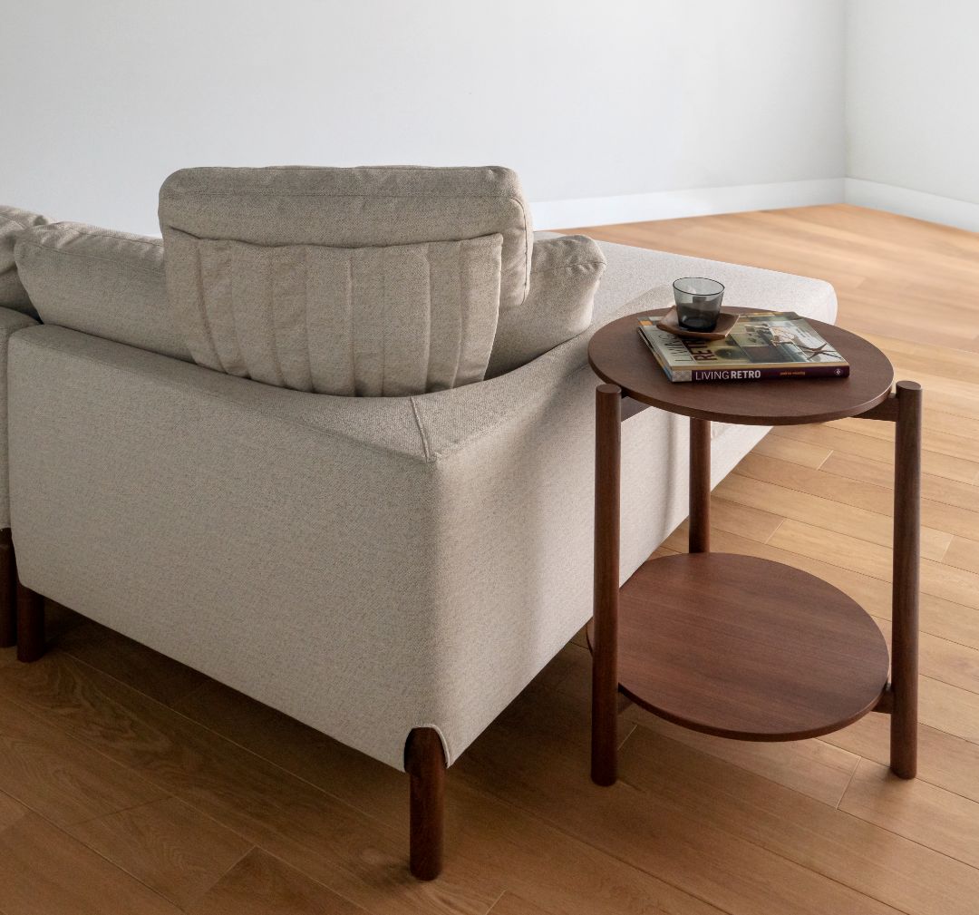 BIRDIE サイドテーブル ハイ ウォ－ルナット