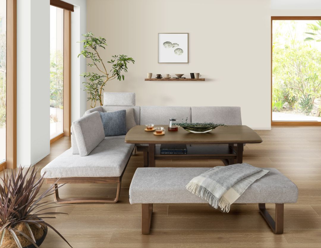 F&B ダイニングテーブル（舟形） ウォ－ルナット