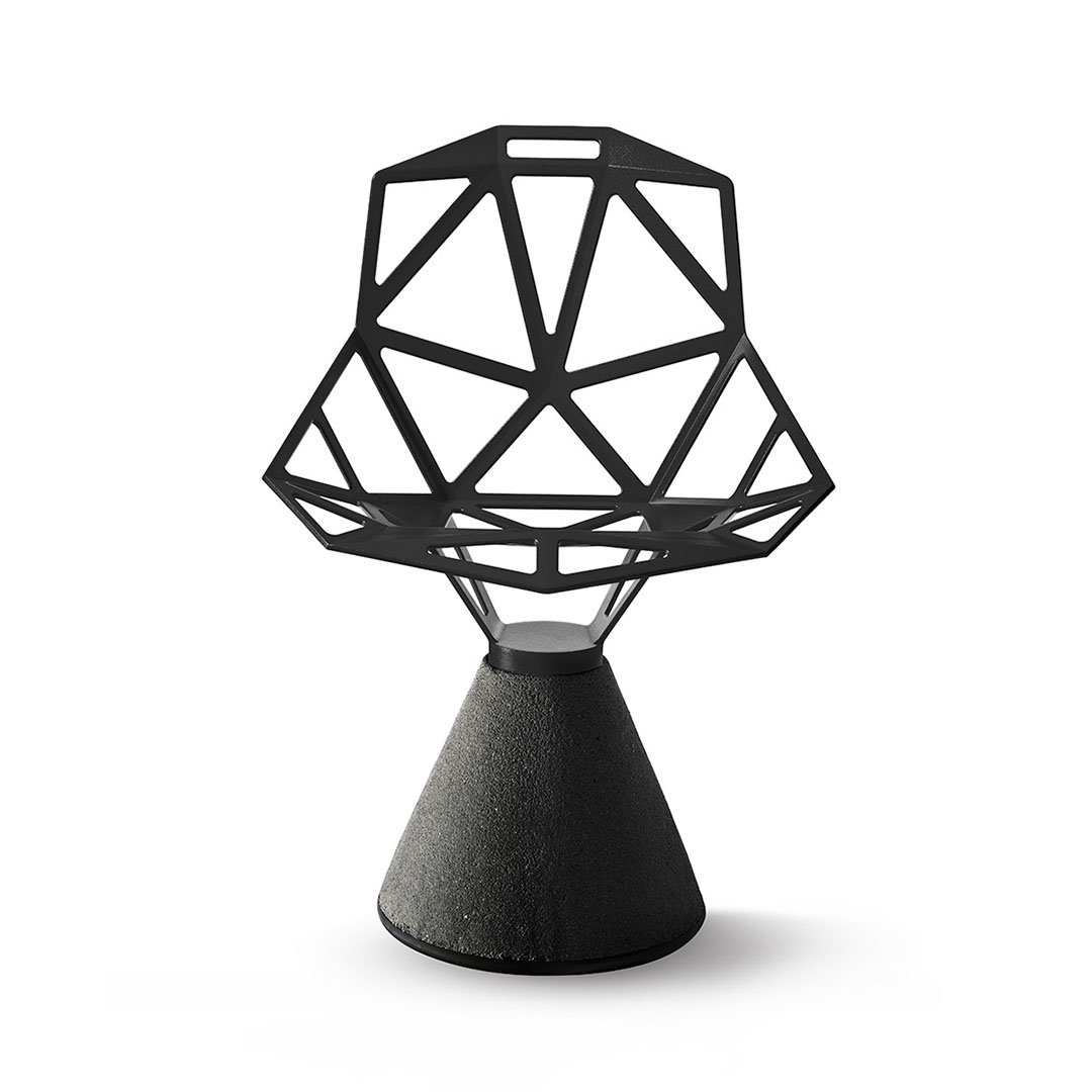 Chair_One Concrete 固定式(脚カラー:ブラック) レッド