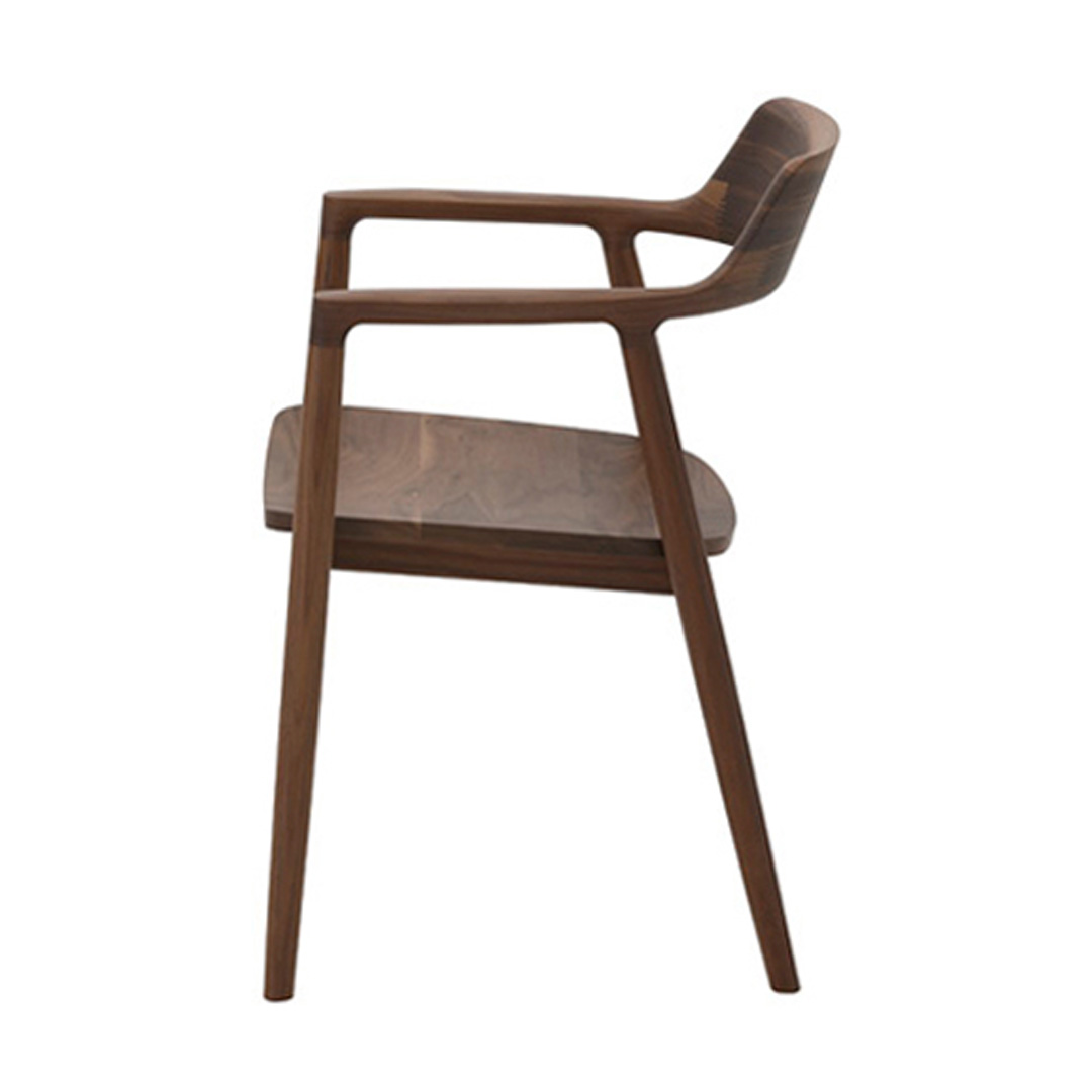 HIROSHIMAアームチェア ウォルナット（板座） C-0ナチュラルクリア