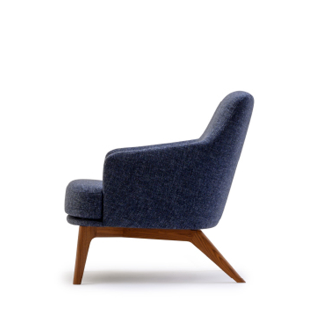 SALA ラウンジチェア ローバック(脚カラー:ウォールナット) F3G01 ライトグレー