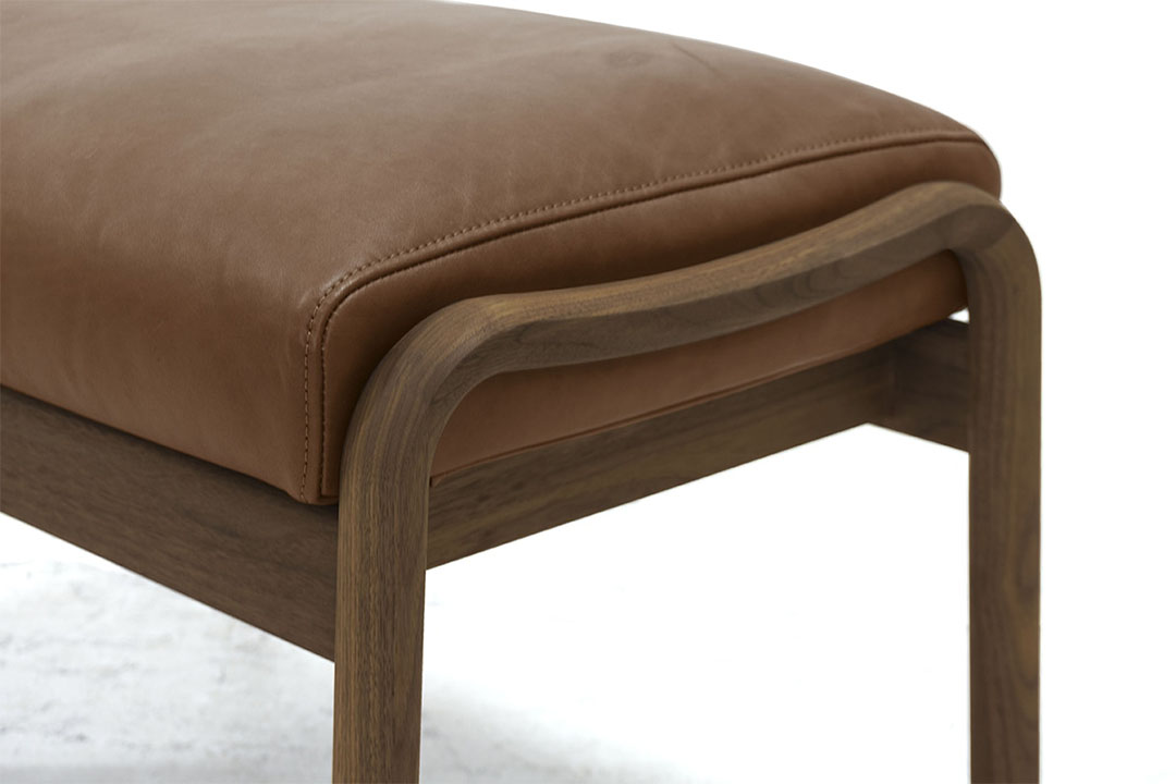 ブループリントスツール&オットマン(脚カラー:ウォールナット) RANK8 PATINA(ダークブラウン)