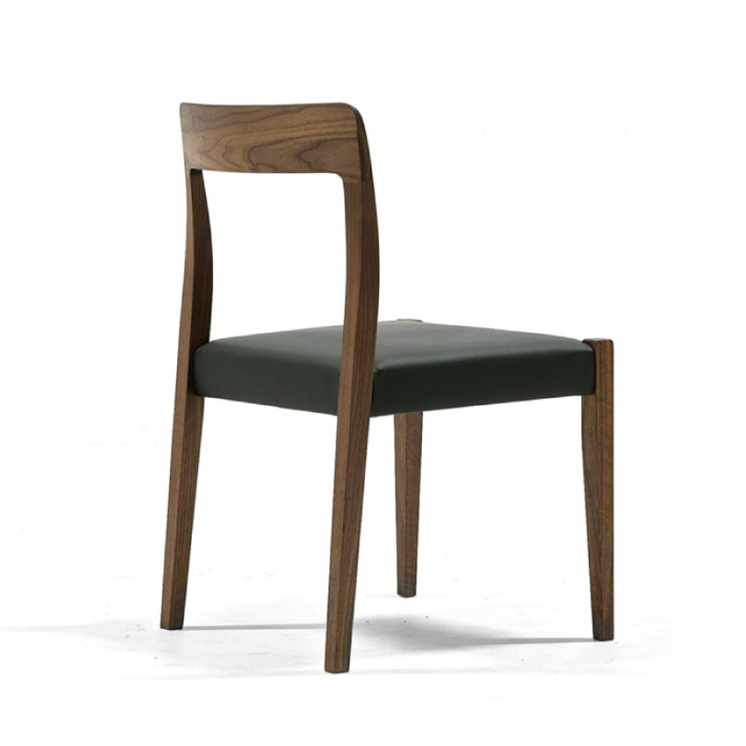 TRチェア(脚カラー:ウォールナット) PVC UP1105(ブラック)