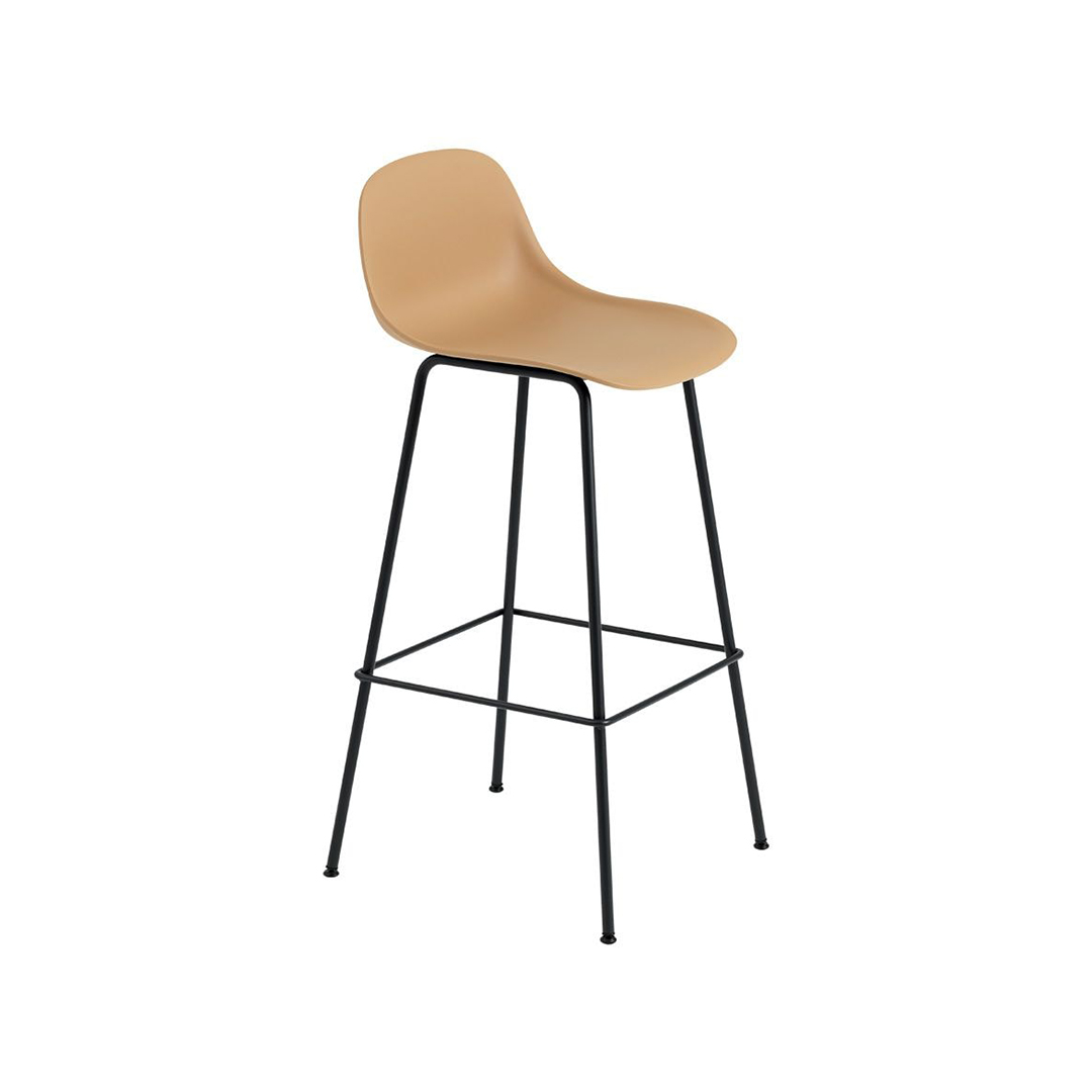 FIBER BAR STOOL BACKREST / TUBE BASE SH75（脚カラー：ブラック） ブラック