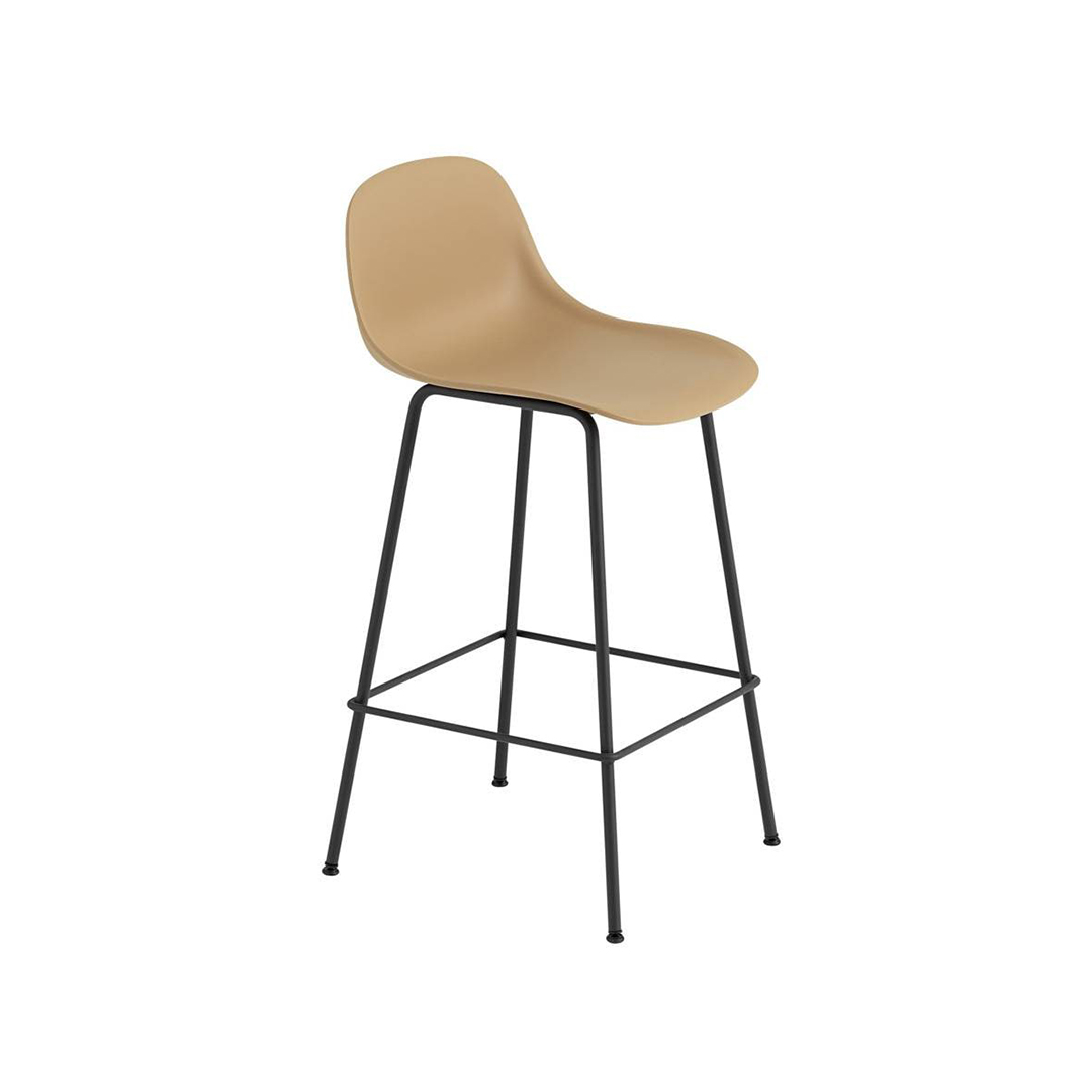 FIBER COUNTER STOOL BACKREST / TUBE BASE SH65（脚カラー：ブラック） ブラック