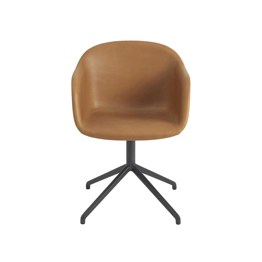 FIBER ARMCHAIR / SWIVEL BASE W.O. RETURN leather