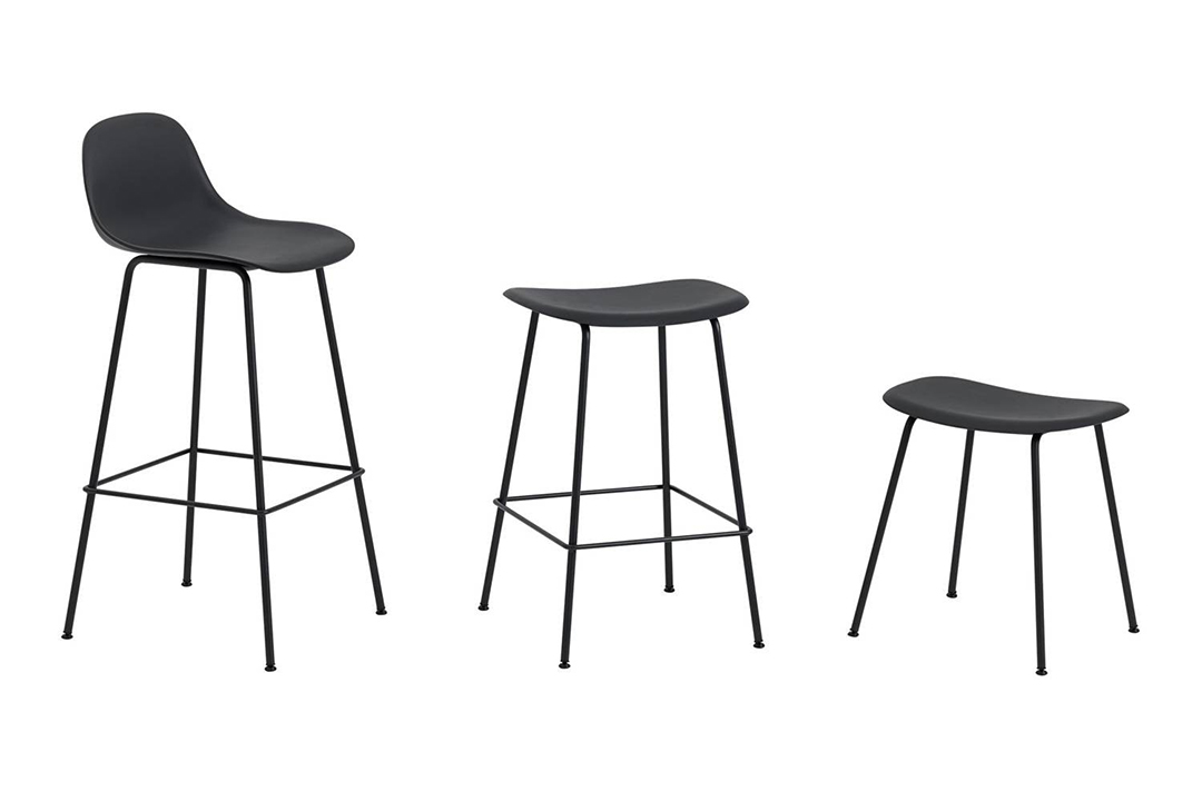FIBER STOOL / TUBE BASE SH45(脚カラー:ブラック) ブラック
