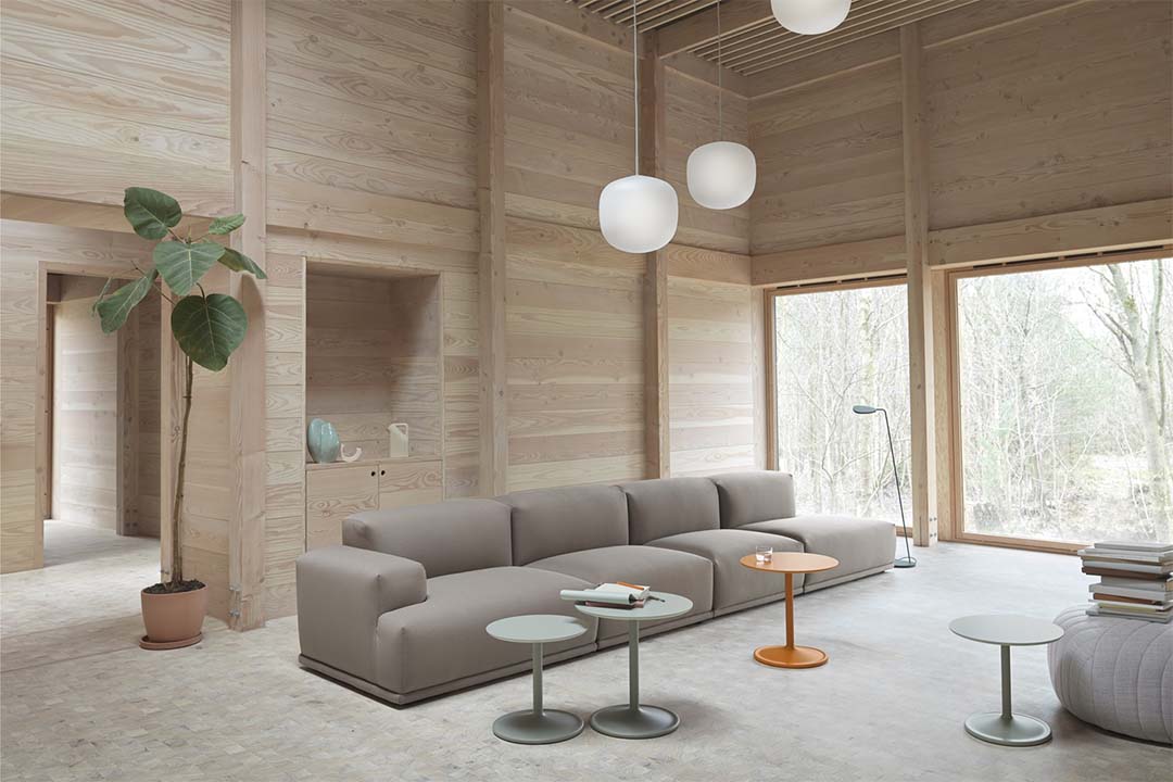 SOFT SIDE TABLE /Φ41 H48 (脚カラー：オフホワイト) ソリッドオーク