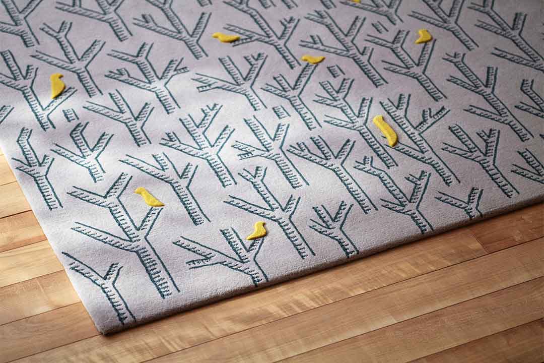 birds in the forest 200×140cm