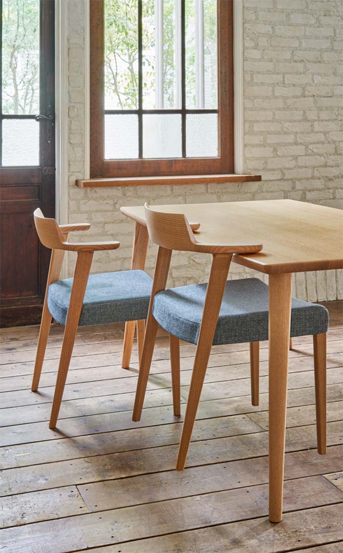 CHARDIN ダイニングチェア（脚カラー：TP） ベガスGY