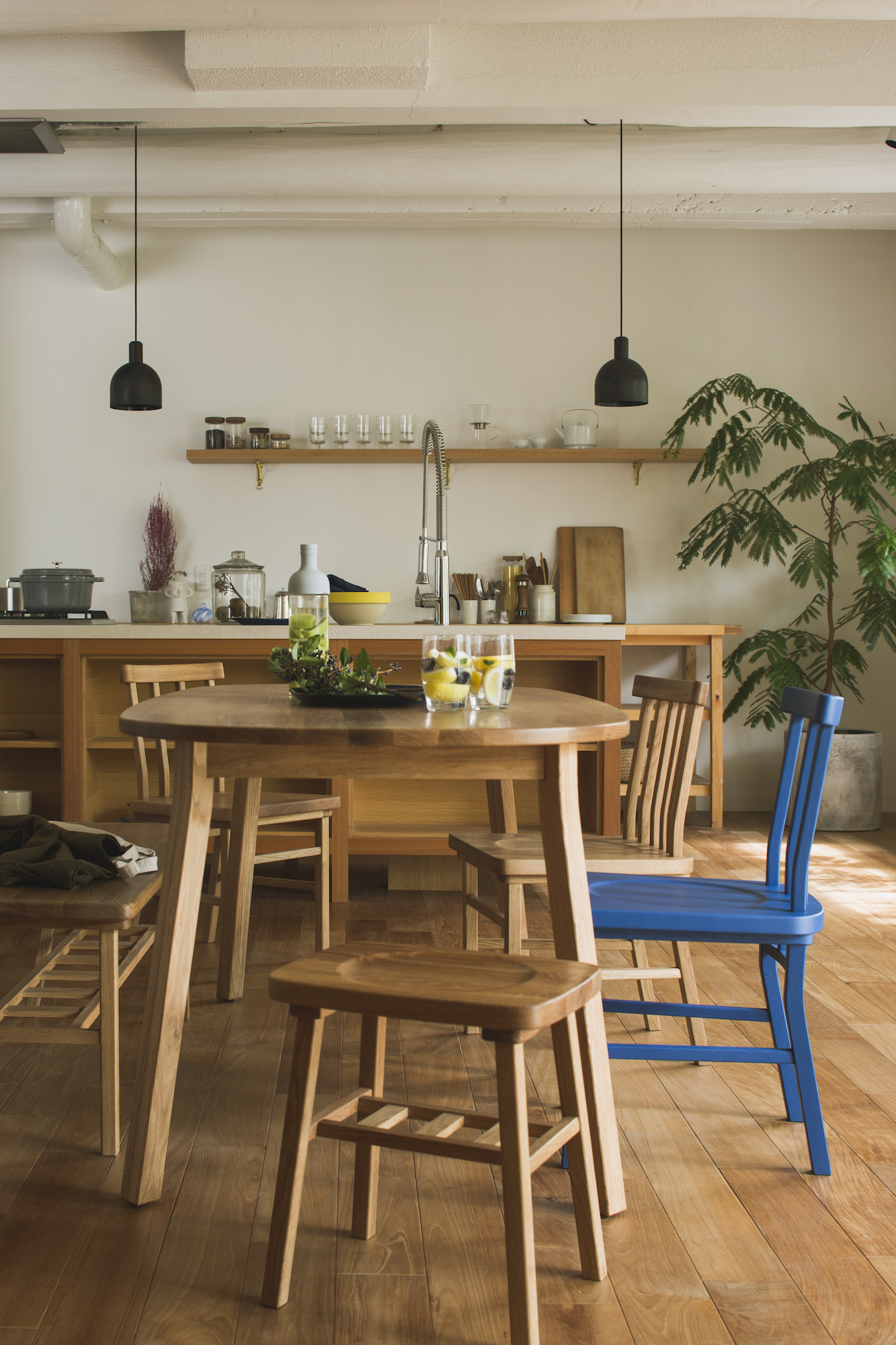 merge dining chair 6本背 ナチュラル