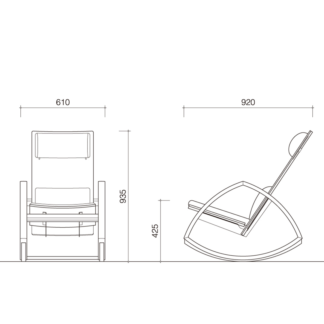 GRASSHOPPER ROCKING CHAIR ウルトラスエードCA/BR