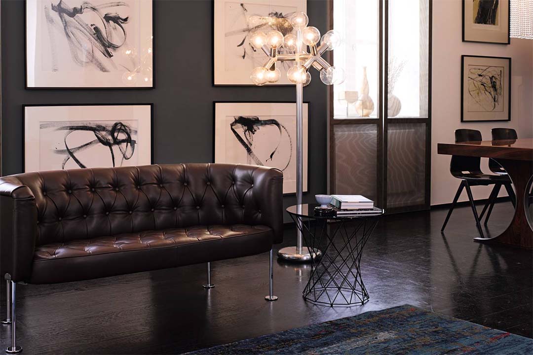 OOTA サイドテーブル(脚カラー:マットブラック) ブラウン