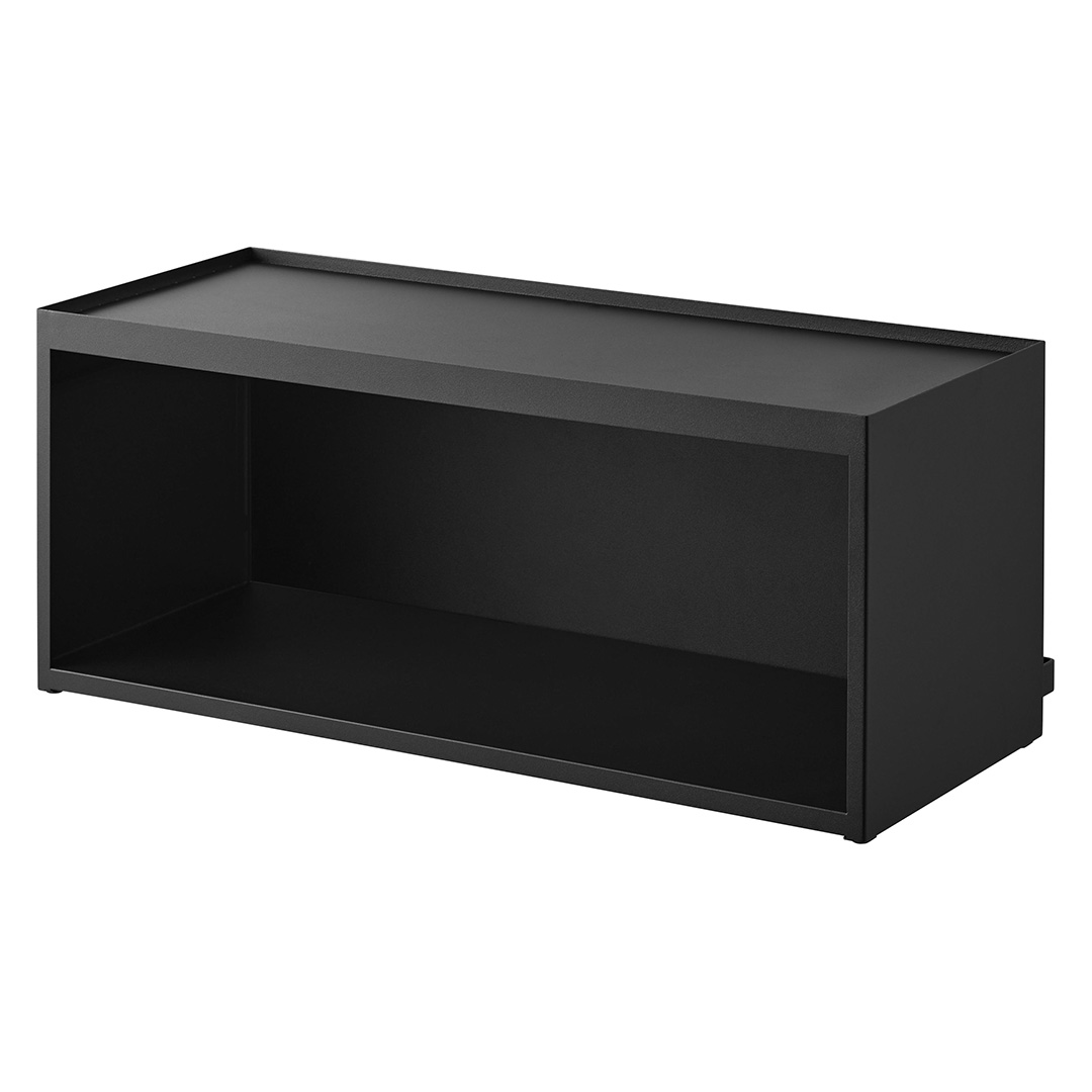 前が開くキッチンカウンター上収納ラック タワー Ｄ24 ホワイト