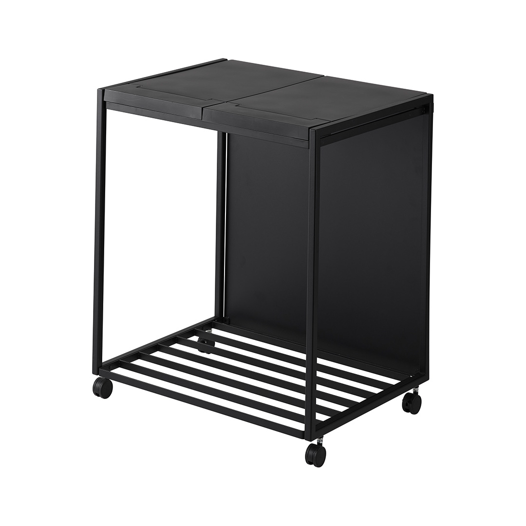 蓋付き目隠し分別ダストワゴン タワー 45L 2分別 ホワイト