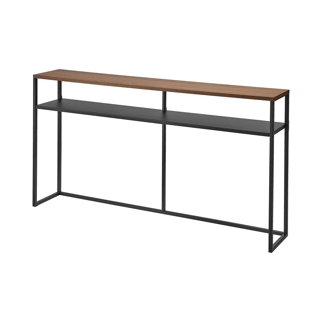 ソファー裏コンソールテーブル タワー 棚付き ホワイト