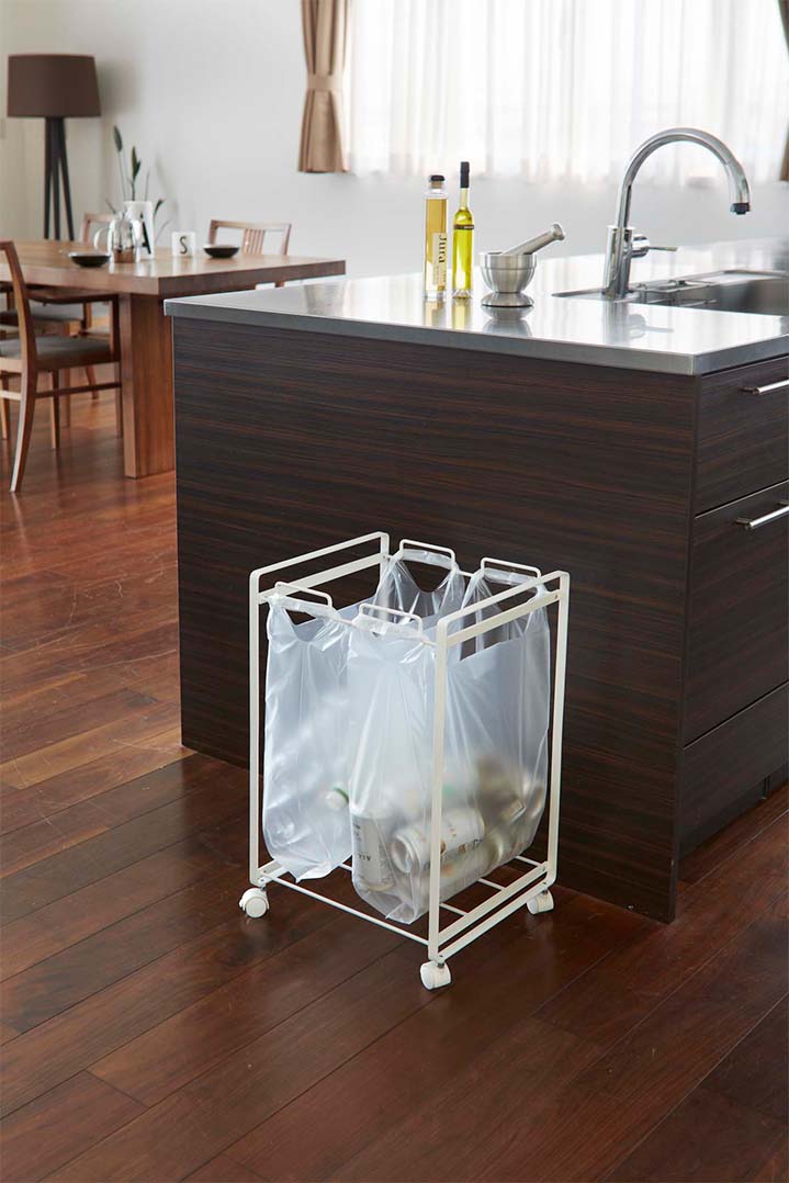 分別ダストワゴン タワー 2分別 ホワイト