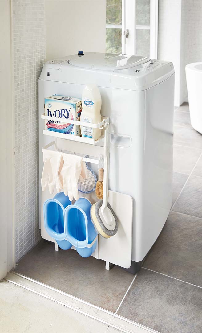 洗濯機横マグネット収納ラック プレート ホワイト