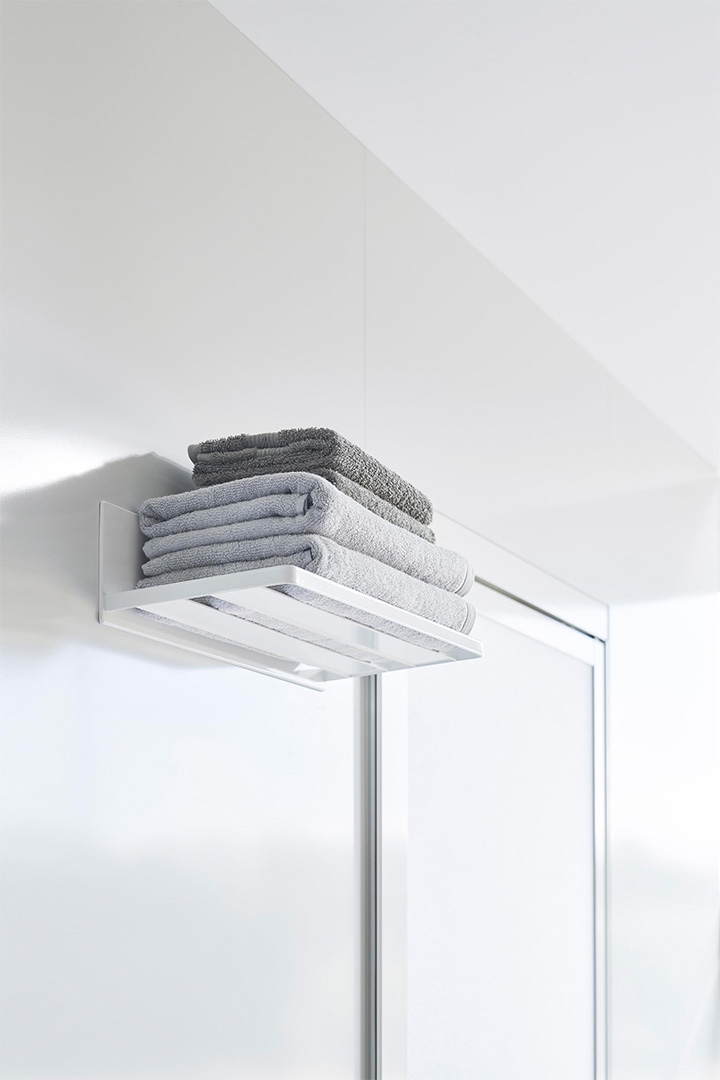 マグネットバスルーム バスタオル棚 ミスト ホワイト