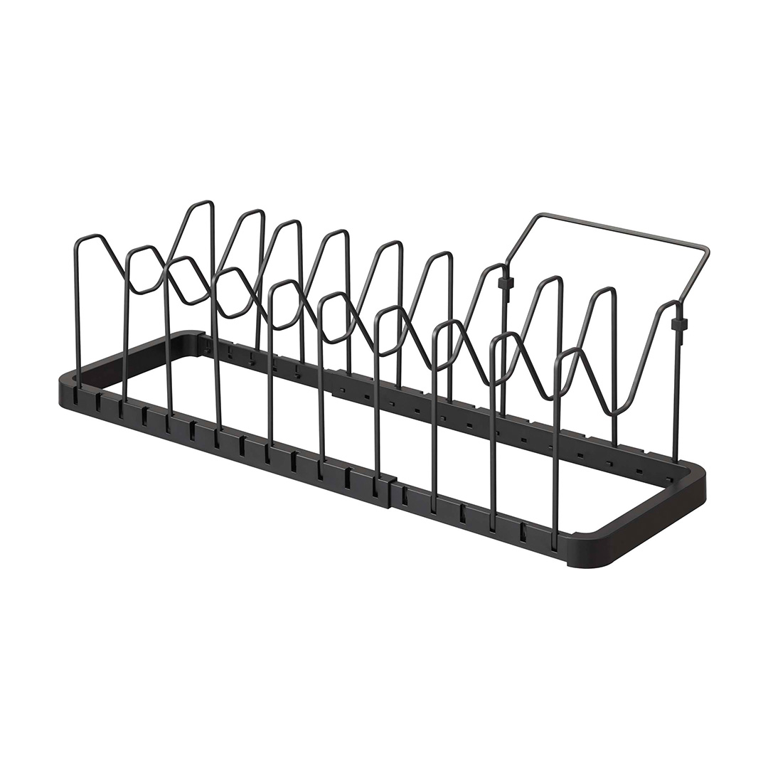 シンク下 伸縮鍋蓋＆フライパンスタンド タワー ホワイト