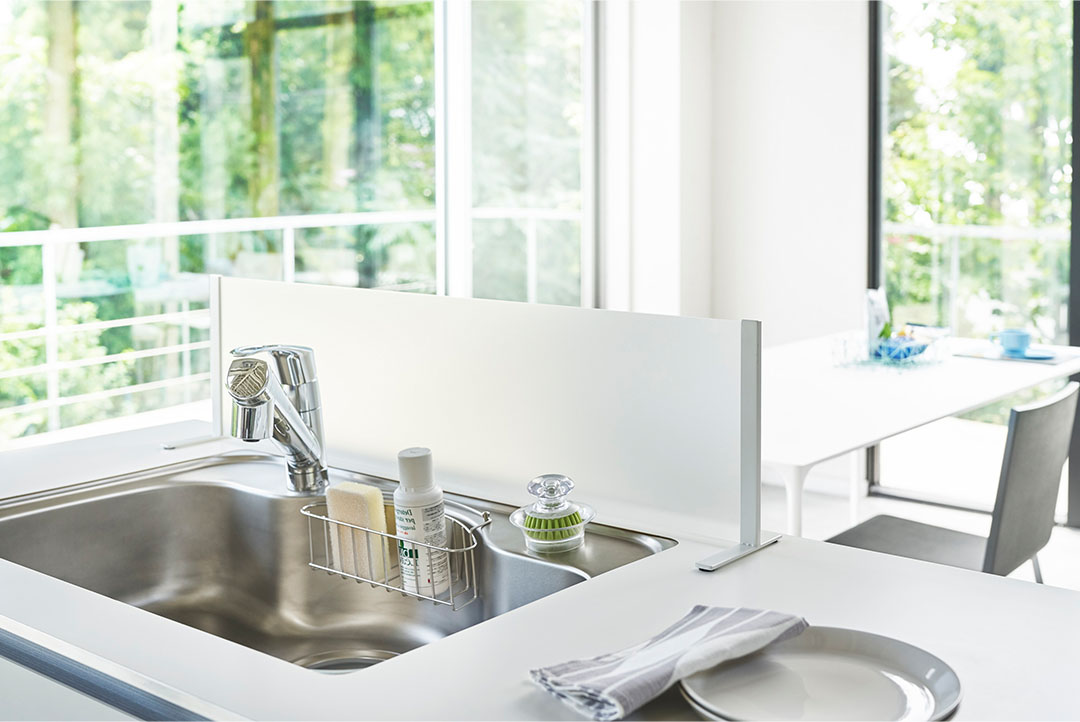 シンク水はね防止スタンド プレート ホワイト