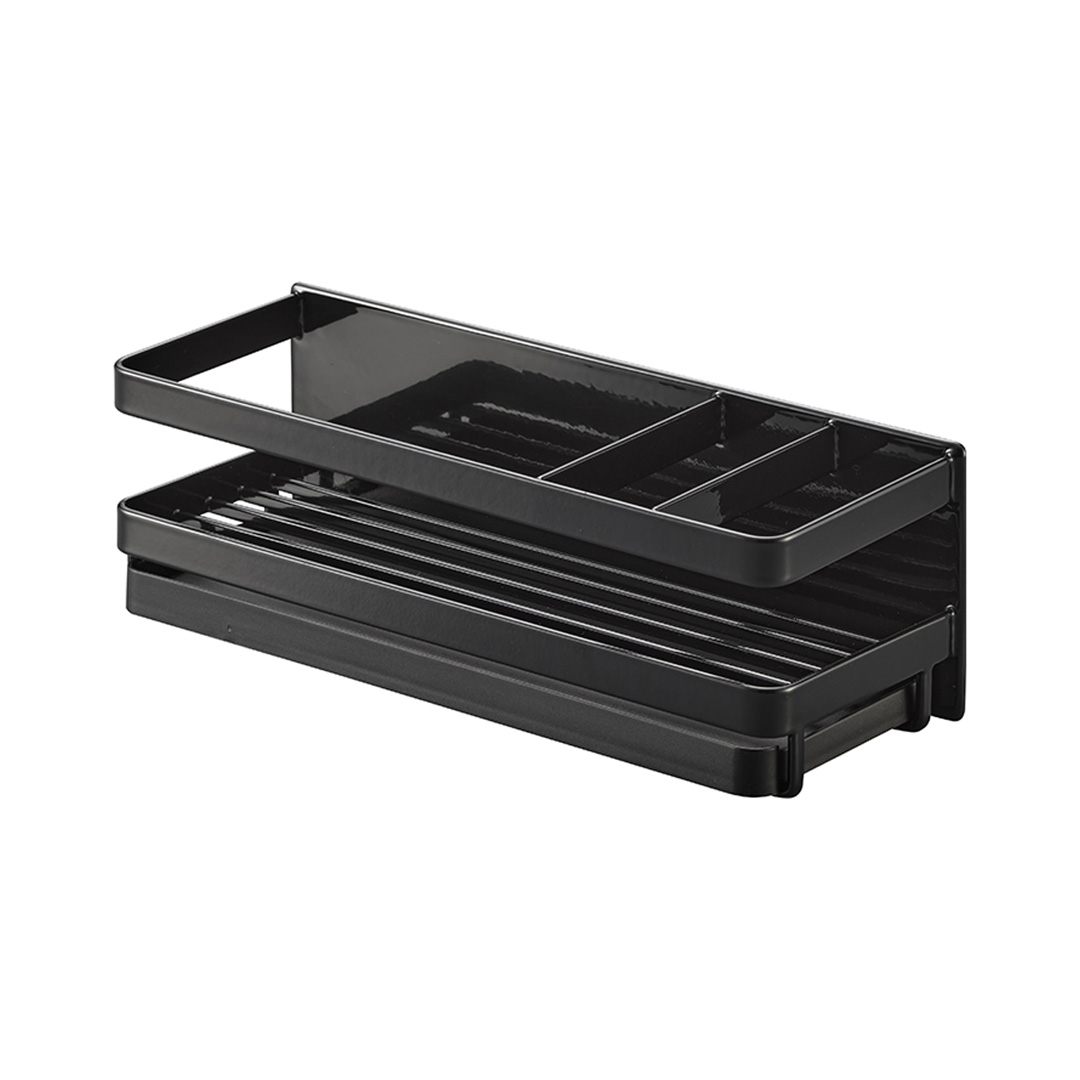 マグネットスポンジ＆ディスペンサーラック タワー トレー付き ホワイト