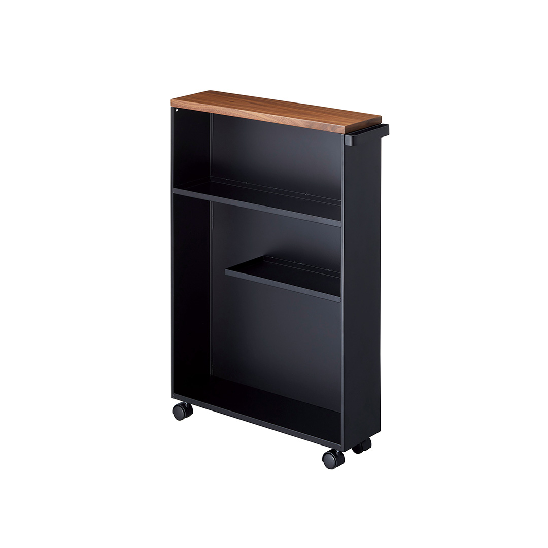 ハンドル付きスリムトイレラック タワー ホワイト