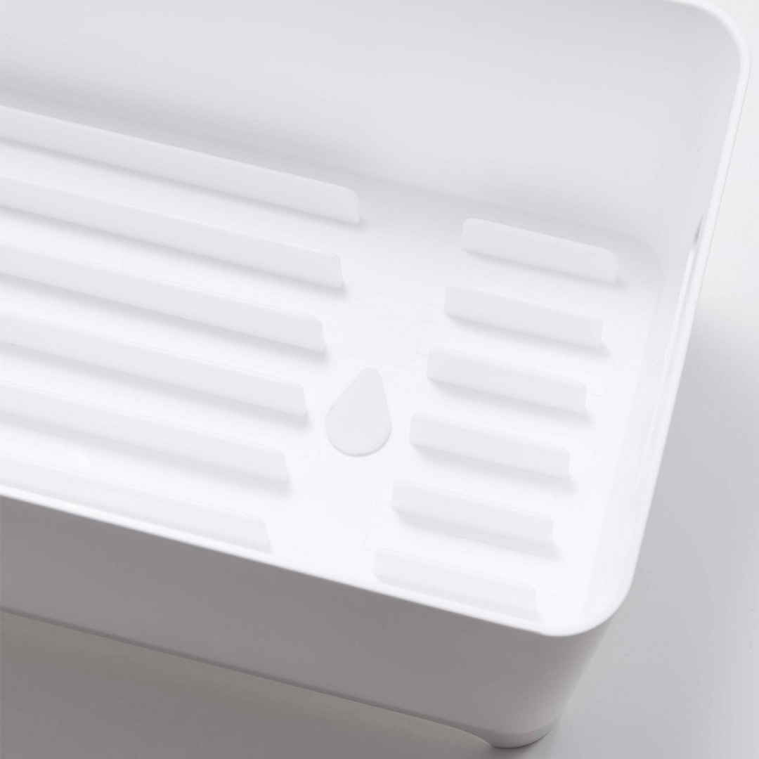 スリム水切りバスケット タワー ロング ホワイト