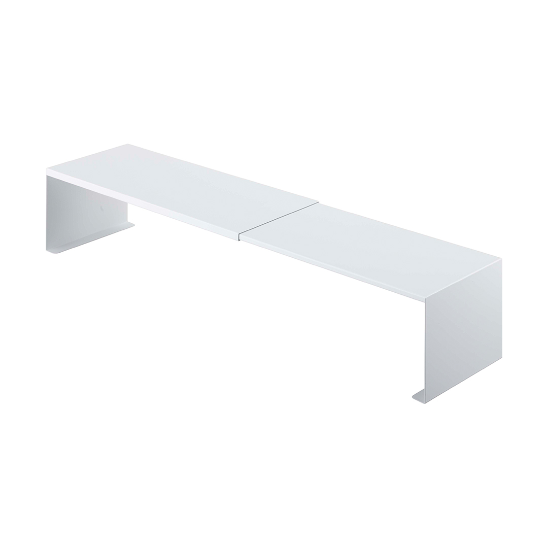 伸縮洗濯機排水口上ラック タワー ホワイト