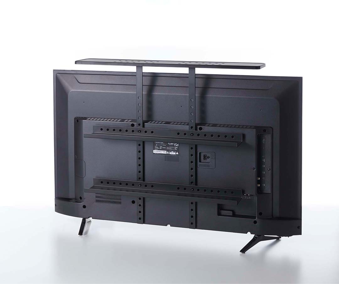 テレビ上＆裏ラック スマート ワイド ブラック