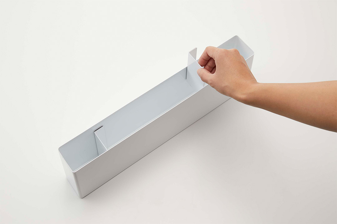 シンク下仕切り付きワイドラック タワー ホワイト