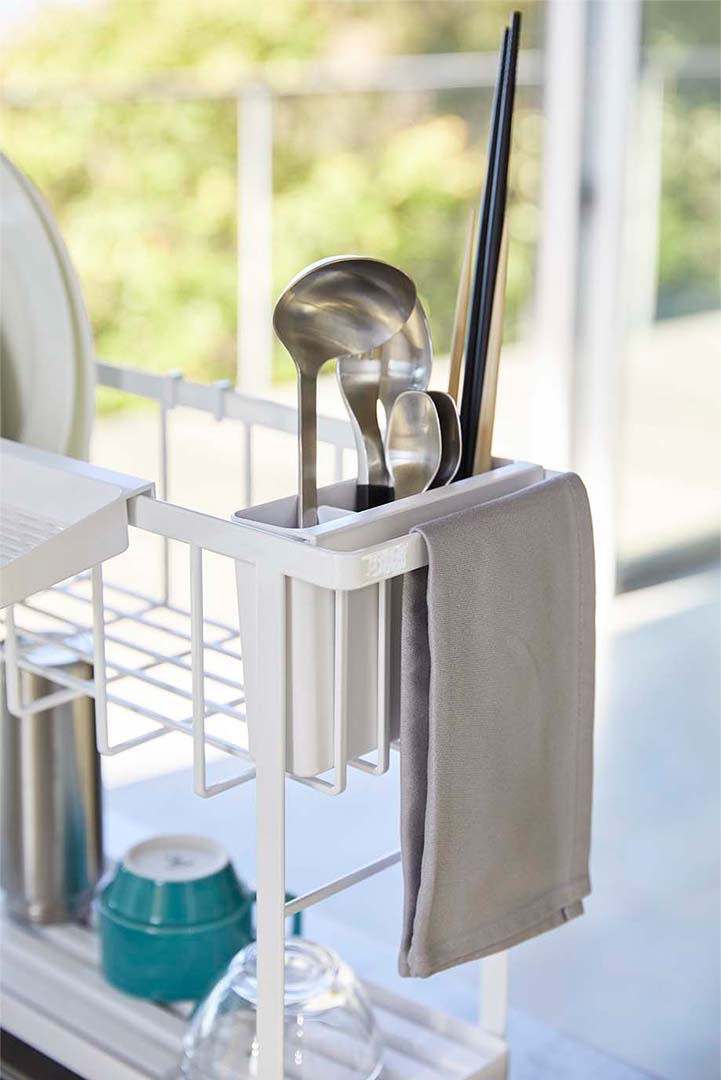 スリムスリーウェイ水切りワイヤーバスケット 2段 タワー ホワイト