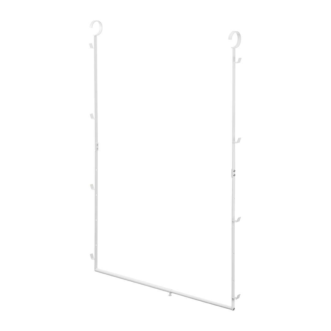 伸縮収納力アップ２段ハンガー スマート ブラック